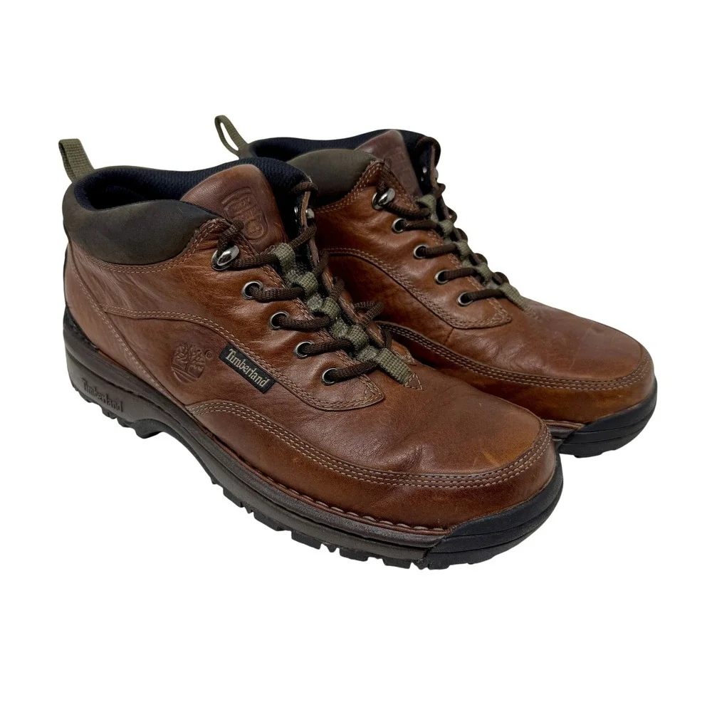 Timberland Trek Travel Mens Brown Leather Hiking Boots 74106 Men's Size 10M